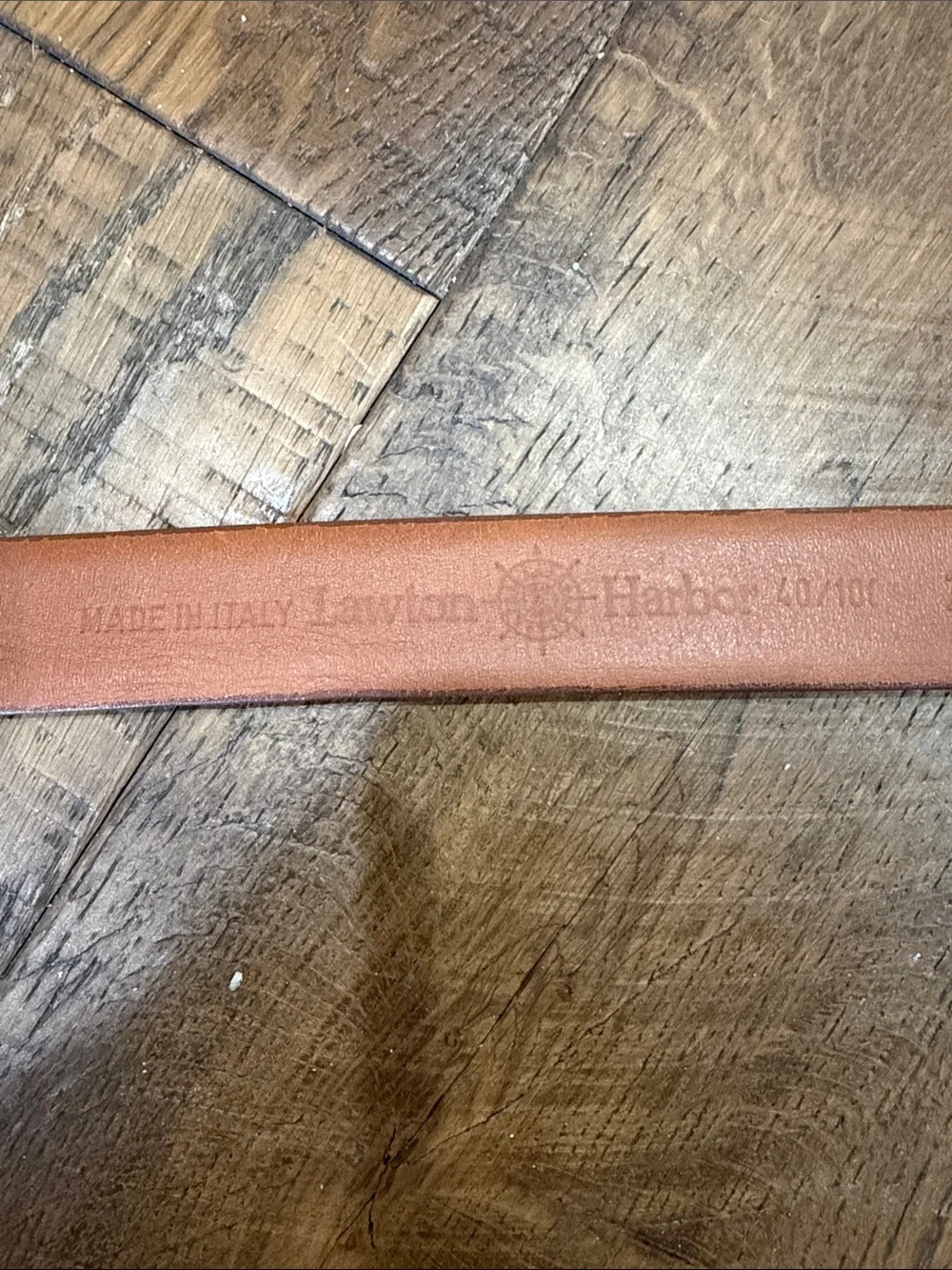 Men's Pebbled Leather Belt in Chestnut with Polished Silver Buckle